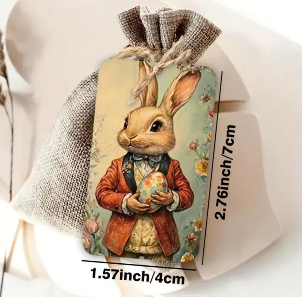 40pc Vintage Easter Gift Tags NWT Peter Rabbit Style Craft Twine